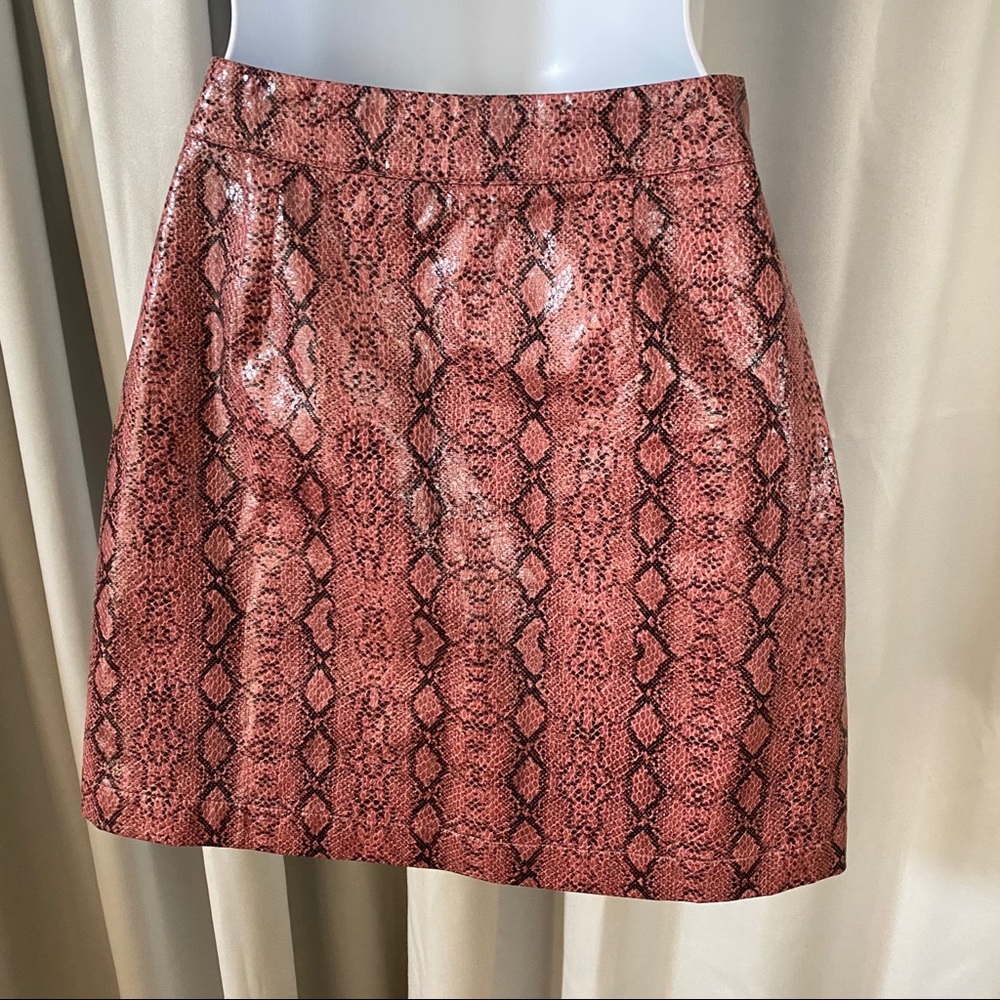 Lazy Oaf Pink Zipper Rattlesnake Mini A Line Skirt - image 6